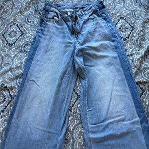American Eagle Outfitters Blue Wide-Leg Jeans